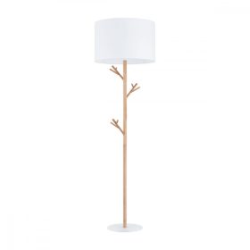   ALBERO WHITE állólámpa lámpaernyő fehér és fából készült skandináv E27 5572 TK világítás