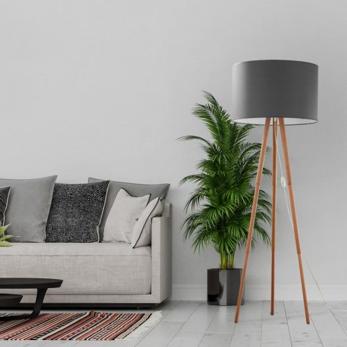 TOKYO állólámpaernyő grafit és fa bükk skandináv E27 5285 TK világítás