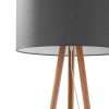 TOKYO állólámpaernyő grafit és fa bükk skandináv E27 5285 TK világítás