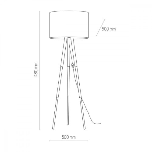 TOKYO állólámpaernyő grafit és fa bükk skandináv E27 5285 TK világítás