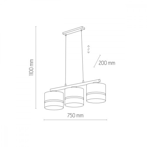 PAGLIA WHITE függesztett mennyezeti lámpa Rattan csillár fehér Boho stílus 3xE27 6532 TK világítás