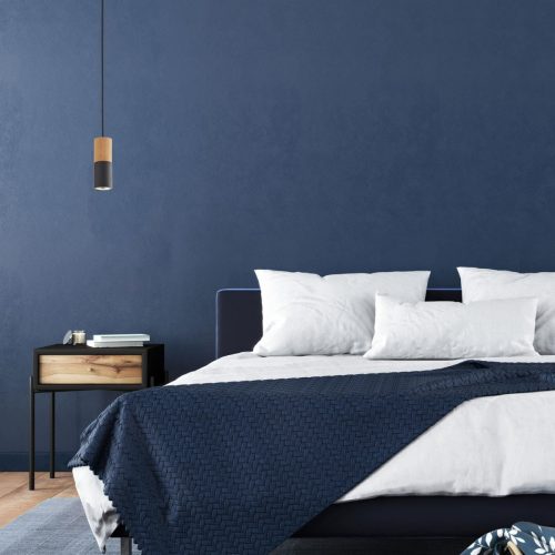 ELIT FEKETE/FA függesztett mennyezeti lámpa túlnyúlás fekete fa modern GU10 6309 TK világítás