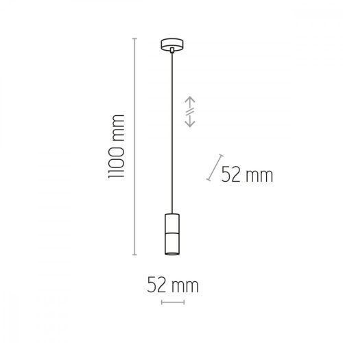 ELIT FEKETE/FA függesztett mennyezeti lámpa túlnyúlás fekete fa modern GU10 6309 TK világítás