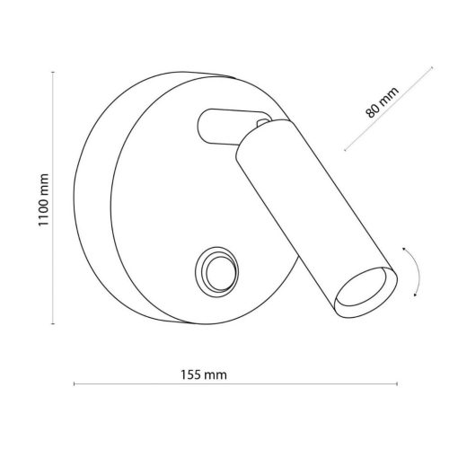 Fali lámpa reflektor fali mennyezeti lámpatest LED G9 fekete