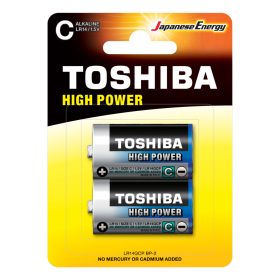   TOSHIBA HIGH POWER LR14 1,5 V alkáli elemek 2 db-os buborékcsomagolás