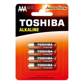   TOSHIBA RED ALKALINE LR03 AAA 1,5 V alkáli elemek buborékcsomagolás 4 darab
