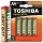 Toshiba cink elem AA LR6 R6 1.5V erős 4 db-os bliszteres kiszerelésben
