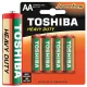 Toshiba cink elem AA LR6 R6 1.5V erős 4 db-os bliszteres kiszerelésben