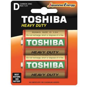   TOSHIBA HEAVY DUTY R20 D 1,5 V cink-szén elemek buborékfólia 2db