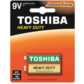   TOSHIBA HEAVY DUTY 6F22 9V cink-szén akkumulátor buborékfólia 1db