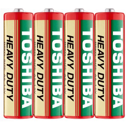 TOSHIBA HEAVY DUTY R6 AA 1,5 V fólia 4db cink-szén elem
