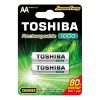 Újratölthető elemek TOSHIBA HASZNÁLATRA KÉSZ AA 1,2V 1000MAH buborékfólia 2 db