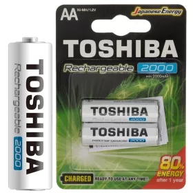   Toshiba elem AA LR6 R6 2000 mAh Ni-MH 1.2V HASZNÁLATRA KÉSZ 2 db.