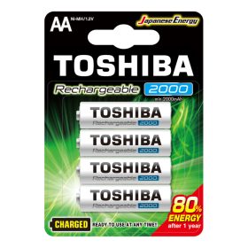   Újratölthető elemek TOSHIBA HASZNÁLATRA KÉSZ AA 1,2V 2000MAH buborékfólia 4 db