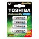 Újratölthető elemek TOSHIBA HASZNÁLATRA KÉSZ AA 1,2V 2000MAH buborékfólia 4 db