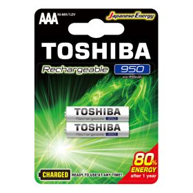   Újratölthető elemek TOSHIBA HASZNÁLATRA KÉSZ AAA 1,2V 950MAH buborékfólia 2 db