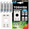 AA / AAA elemek töltője USB kábellel + 4 db 2000mAH 1.2V AA elem
