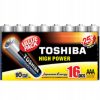 TOSHIBA HIGH POWER LR03 AAA 1,5V alkáli elem CSOMAG 16db