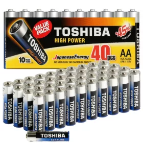   Toshiba alkáli elem ujjak AAA LR03 R3 1.5V NAGY TELJESÍTMÉNYŰ 40 db.