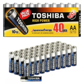 Toshiba alkáli elem AA LR6 R6 1.5V szuper erős 40 db.