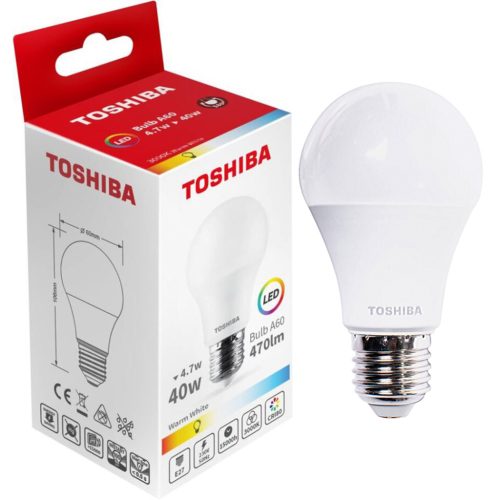 E27 A60 LED izzó 4,7W = 40W 470lm 4000K semleges TOSHIBA