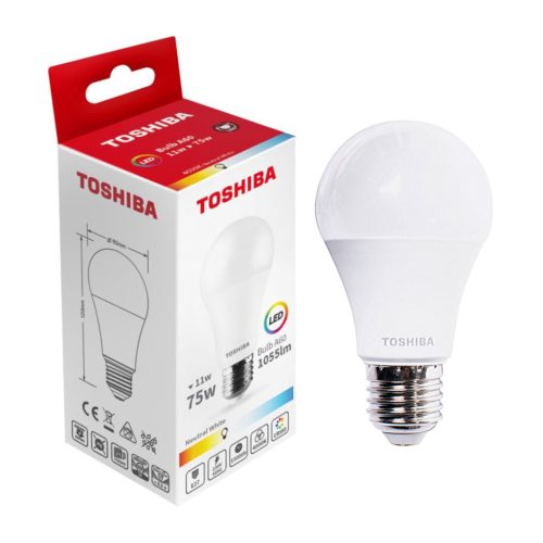 LED izzó E27 A60 8,5W = 60W 806lm 3000K meleg TOSHIBA