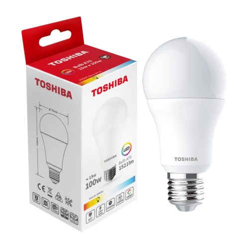 LED izzó E27 A70 15W = 100W 1521lm 3000K meleg TOSHIBA