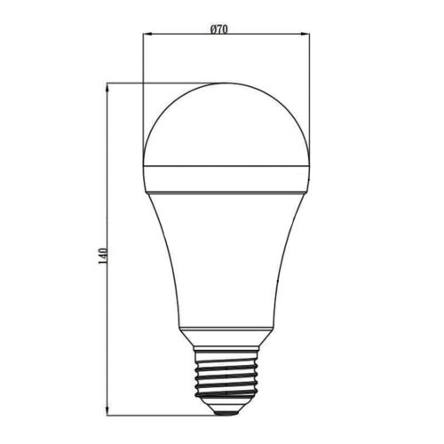 E27 A70 LED izzó 15W = 100W 1521lm 4000K semleges TOSHIBA