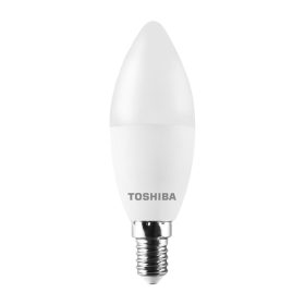   LED izzó E14 C37 7W = 40W 806lm 3000K meleg 220° tejszerű TOSHIBA