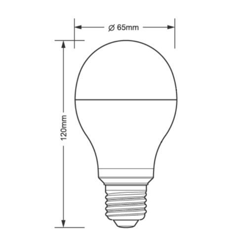 E27 A60 LED izzó 14W = 100W 1521lm 6500K hidegen szabályozható TOSHIBA
