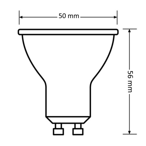 GU10 LED izzó 5W = 50W 345lm 6500K hideg spotlámpa TOSHIBA szabályozható