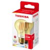 E27 A60 LED izzó 4,5W = 25W 400lm 2200K meleg izzószál borostyán TOSHIBA