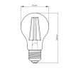 E27 A60 LED izzó 4,5W = 25W 400lm 2200K meleg izzószál borostyán TOSHIBA