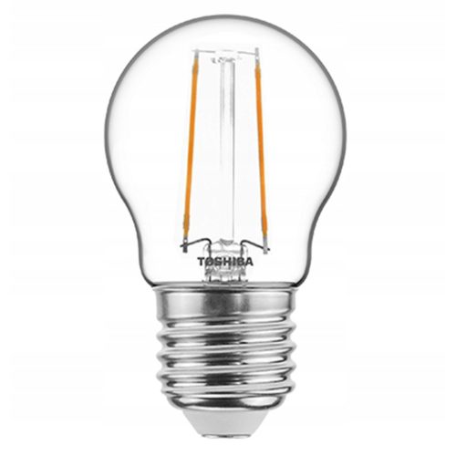 E27 G45 LED izzó 2,5W = 25W 250lm 2700K meleg izzószál TOSHIBA