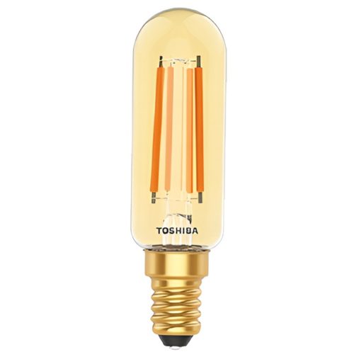 E14 T25 LED izzó 4,5W = 25W 400lm 2200K meleg izzószál borostyán TOSHIBA