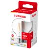 LED izzó E27 G95 7W = 60W 806lm 2700K meleg izzószál szabályozható TOSHIBA
