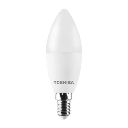 3PAK LED izzó E14 C37 4,7W = 40W 806lm 3000K meleg 220° tejszerű TOSHIBA