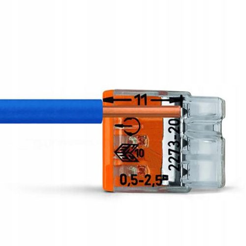 Gyorscsatlakozó beszerelés Csatlakozó 3x0,5-2,5 mm-es huzalkocka