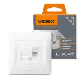   Egyetlen számítógépaljzat RJ45 felületre szerelhető fehér BINERA VIDEX