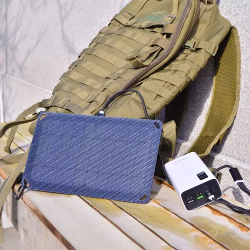 Hordozható napelemes töltő 3 az 1-ben USB kábel 100 cm 5W IP68 VIDEX
