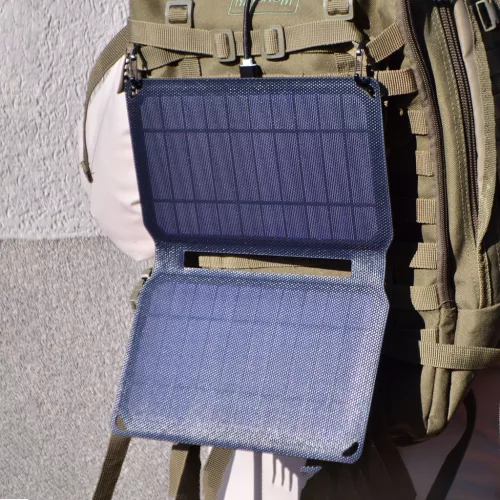 Hordozható napelemes töltő 3 az 1-ben USB kábel 100 cm 10W IP68 VIDEX