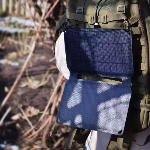 Hordozható napelemes töltő 3 az 1-ben USB kábel 100 cm 10W IP68 VIDEX