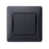 Lépcsőházi kapcsoló 2 pólusú 10A Fekete Felületre szerelhető BINERA VIDEX