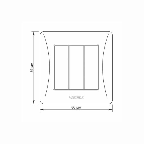 Lépcsőházi kapcsoló 3 pólusú 10A Felületre szerelhető Fehér BINERA VIDEX