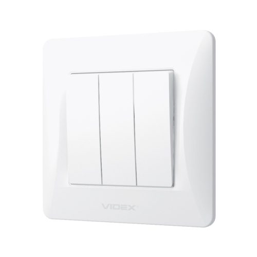 Lépcsőházi kapcsoló 3 pólusú 10A Felületre szerelhető Fehér BINERA VIDEX