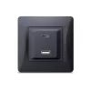 Keretes Aljzat USB-A + USB-C 20W 16A Felületre Szerelt Fekete BINERA VIDEX