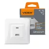 Keretes Aljzat USB-A + USB-C 20W 16A Felületre Szerelt Fehér BINERA VIDEX