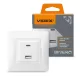Keretes Aljzat USB-A + USB-C 20W 16A Felületre Szerelt Fehér BINERA VIDEX