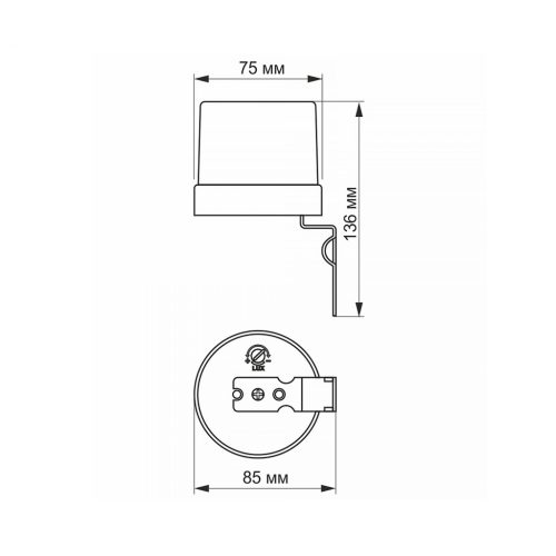 Alkonyatfény-érzékelő Fotometrikus kültéri 25A Fehér IP44 VL-SN03 Videx