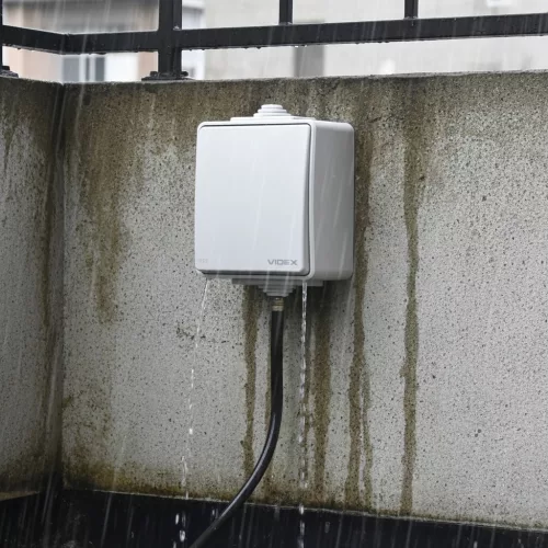 Egyszeres felületre szerelhető aljzat IP65 szürke Videx BINERA